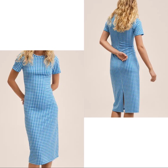 NEW MANGO* “Vichy Check Dress” - Picture 1 of 10